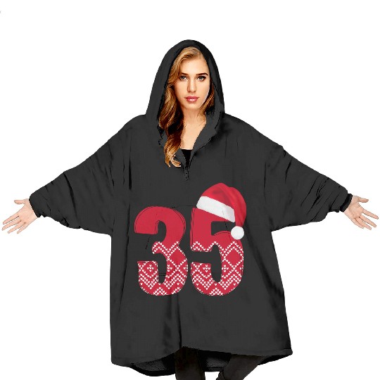 Celebrate 35 Wedding Anniversaries - Thirty Five Blanket Hoodies