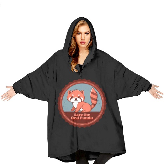 Save The Red Panda Blanket Hoodies