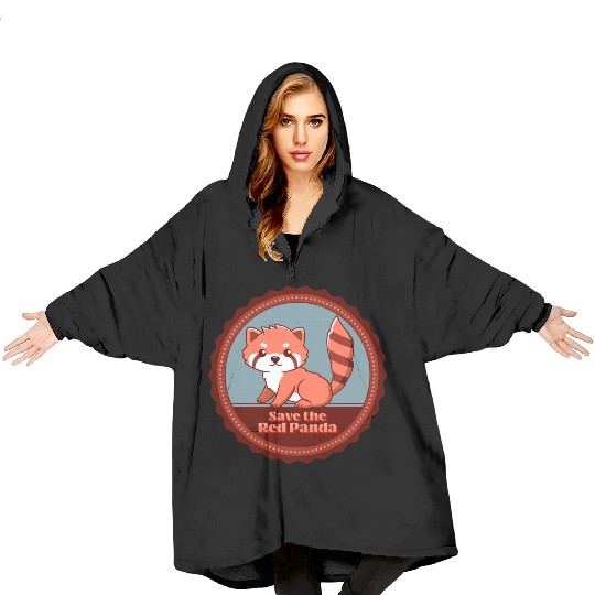 Save The Red Panda Blanket Hoodies