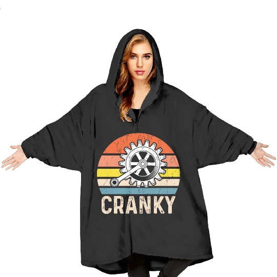 Cranky Vintage Sun funny Bicycle Lovers Blanket Hoodies