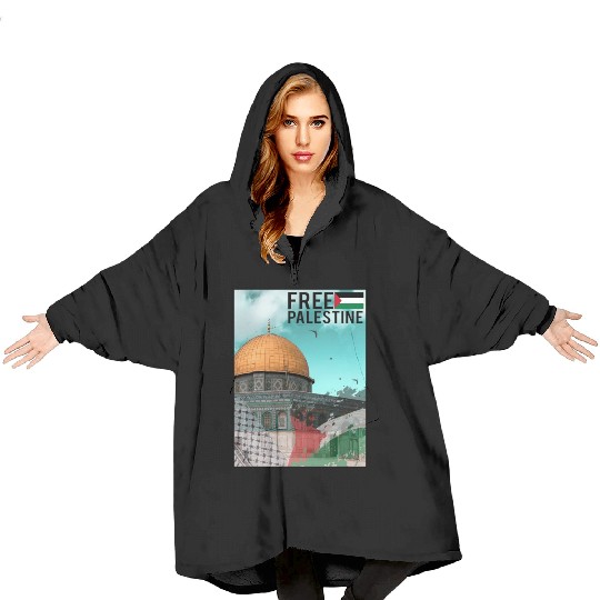 free palestine Blanket Hoodies