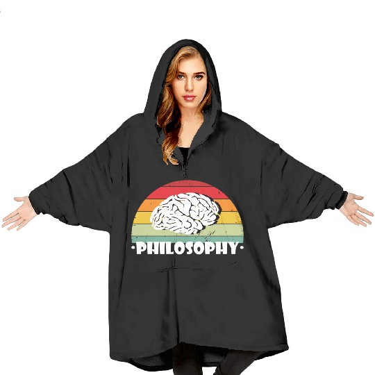 Philosophy Use Your Brain Blanket Hoodies