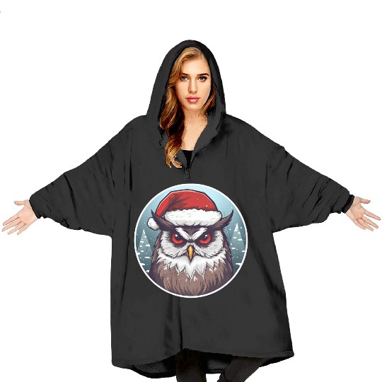 Christmas owl Blanket Hoodies
