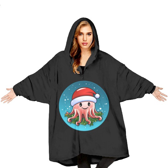 Jellyfish Christmas Blanket Hoodies