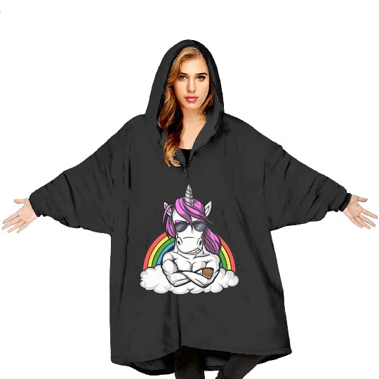 Unicorn Bodybuilder Gym Blanket Hoodies