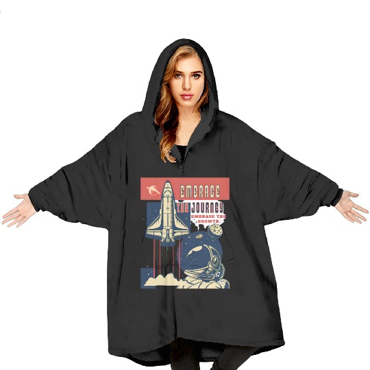 Embrace the journey, embrace the growth Blanket Hoodies