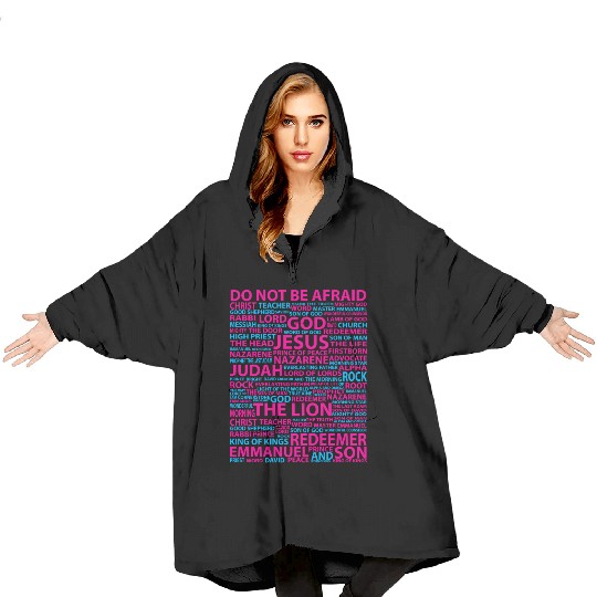 Jesus: Heavenly Names Patchwork Blanket Hoodies