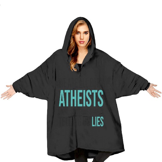 atheism science Blanket Hoodies