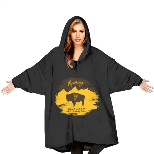 Mule Deer Foundation of Wyoming Blanket Hoodies