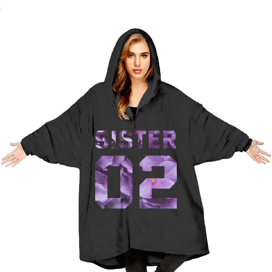 COUPLE FLOWER SISTER 02 Blanket Hoodies