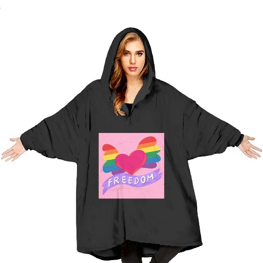 Love Freedom Blanket Hoodies