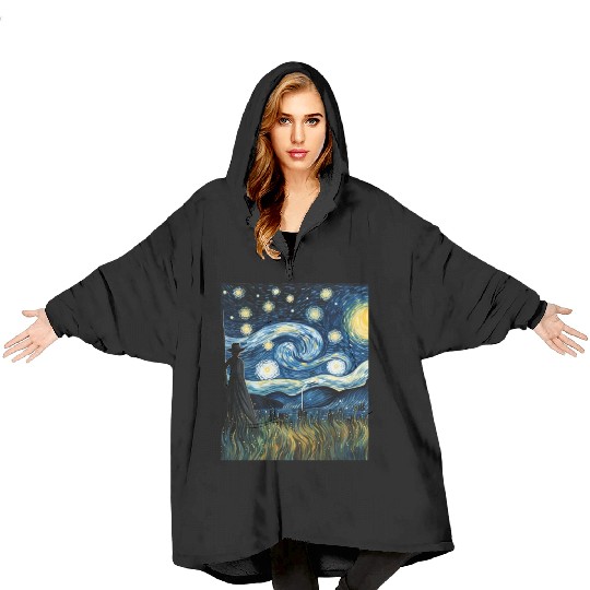 Gardener's Starry Night Blanket Hoodies Van Gogh Inspired