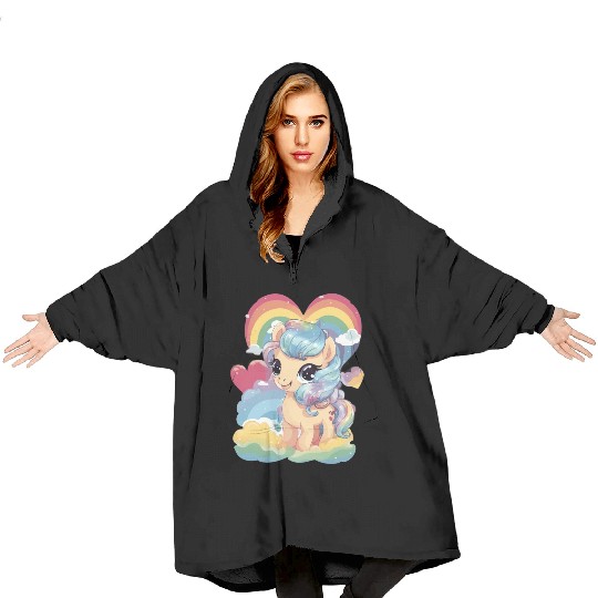 Forever Love Pony Blanket Hoodies