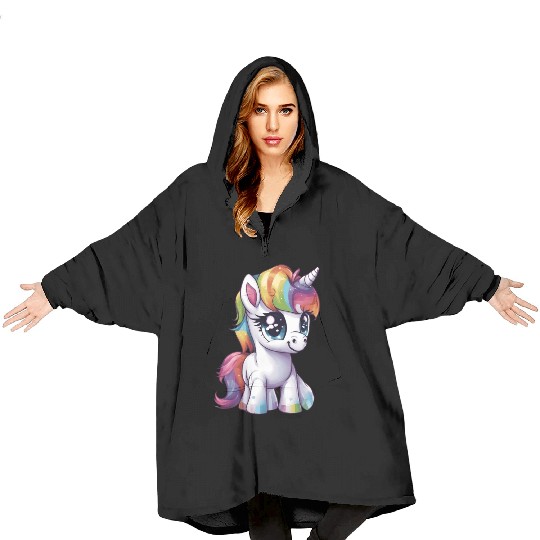 Baby Rainbow Unicorn Blanket Hoodies