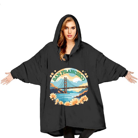 Golden Gate Bridge - San Francisco Blanket Hoodies