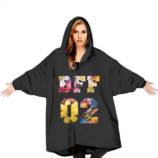 Flower Best Friends for 3 - BFF 02 Blanket Hoodies