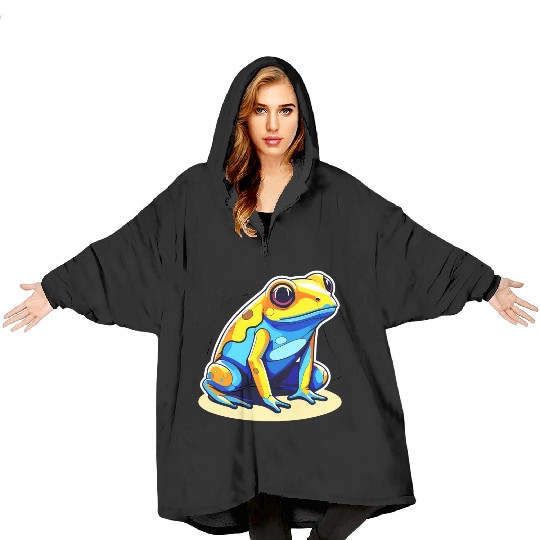 Golden Poison Frog Illustration Blanket Hoodies