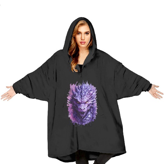 Purple Dragon Blanket Hoodies