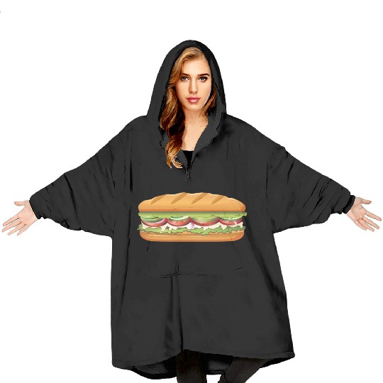 Subway Sandwich Design Blanket Hoodies