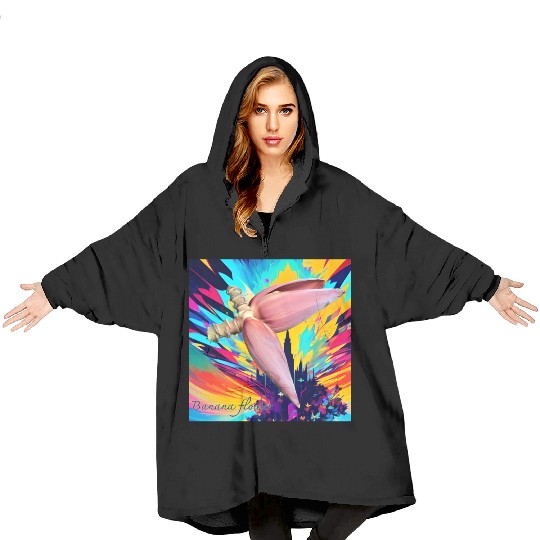 Banana flower Blanket Hoodies