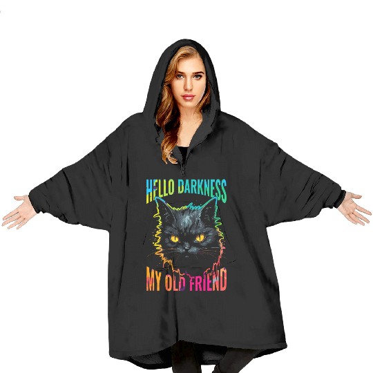 Hello Darkness My Old Friend Blanket Hoodies