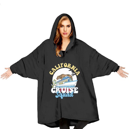 California Cruise Squad Family Vacation Trip Blanket Hoodies