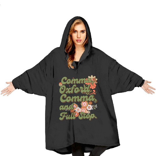Oxford comma. For grammar students and teachers Blanket Hoodies
