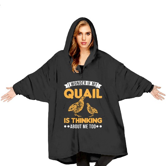 Warning Quail Breeding Breeders Blanket Hoodies