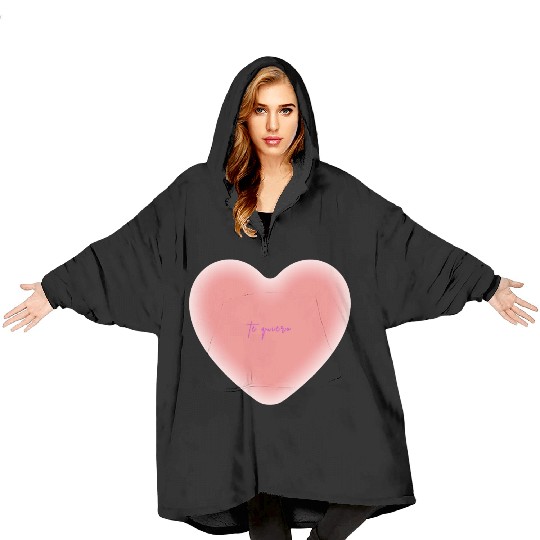 te quiero ...i love you Blanket Hoodies