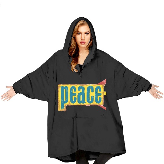 Peace Retro Blanket Hoodies