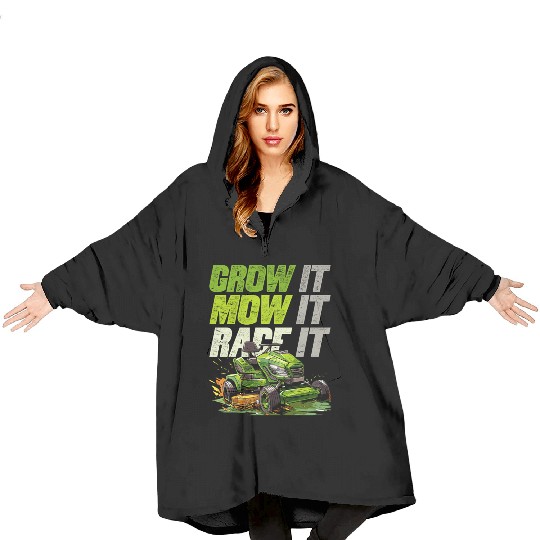 Lawn Mower Racing Lawnmower Blanket Hoodies