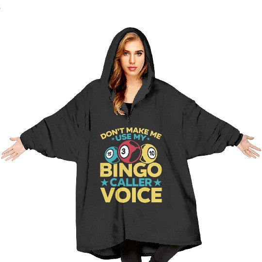Bingo Caller Voice Funny Bingo Night Blanket Hoodies