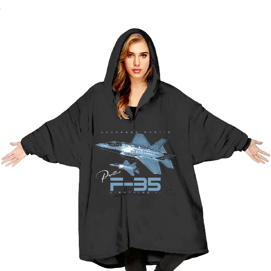 Lockheed Martin F-35 Lightning II Blanket Hoodies