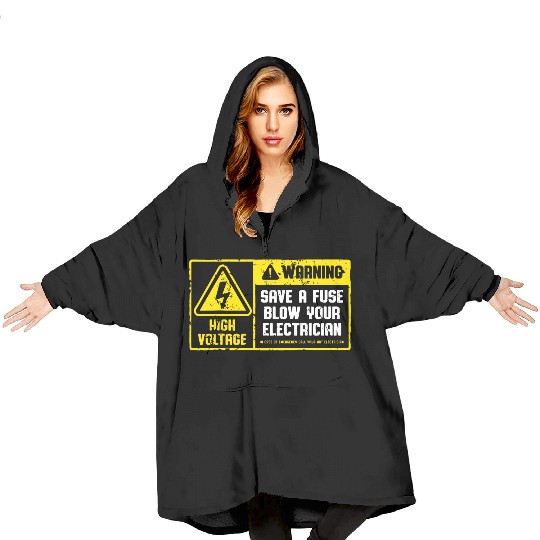 Lineman Retro Vintage Electrician Save A Fuse Blanket Hoodies