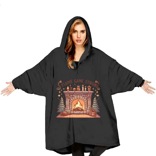Fireplace: Flame Game Strong Blanket Hoodies