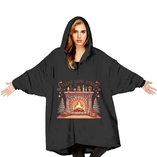 Fireplace: Flame Game Strong Blanket Hoodies