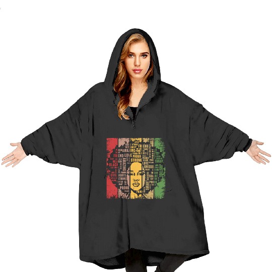 Black History Month Gift African American Blanket Hoodies
