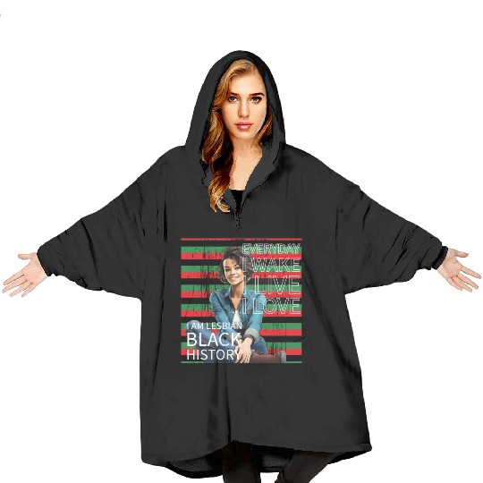 Lesbian Black History Blanket Hoodies