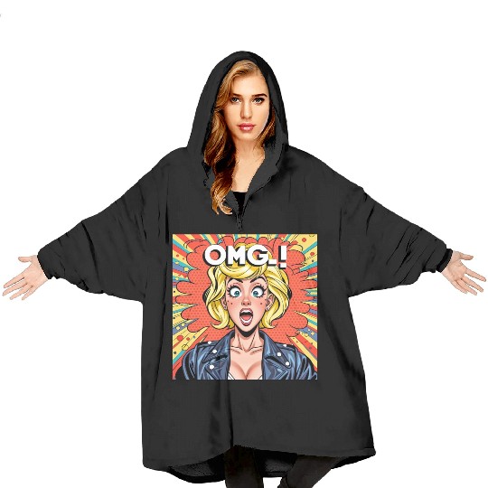 OMG Funny comics Blanket Hoodies