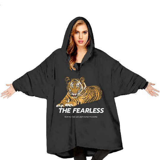 Be fearless Lion Style Logo powerful Blanket Hoodies