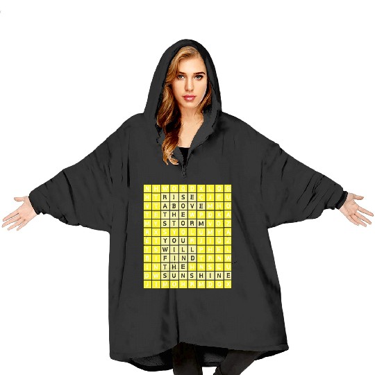 Rise Above The Storm Puzzle Design Blanket Hoodies