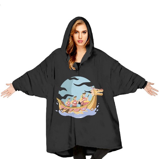 Chinese Dragon Boat Dragon Boat Racer Gift Blanket Hoodies