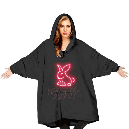 Year of the Rabbit - Chinese New Year Blanket Hoodies
