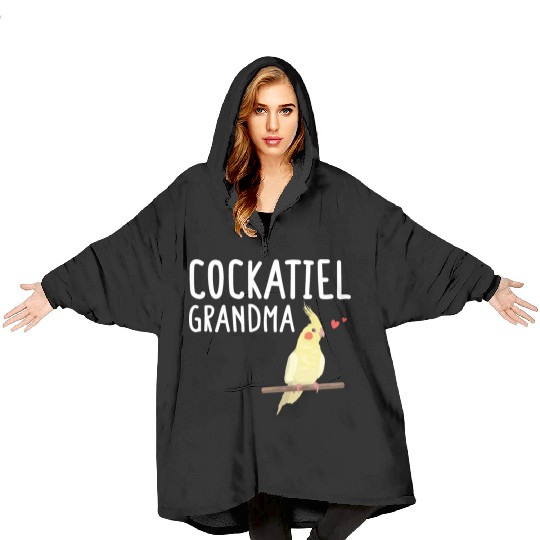 Cockatiel Grandma Bird Whisperer Cockatoo Blanket Hoodies