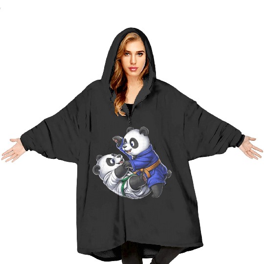 Panda Bears Jiu-Jitsu Blanket Hoodies