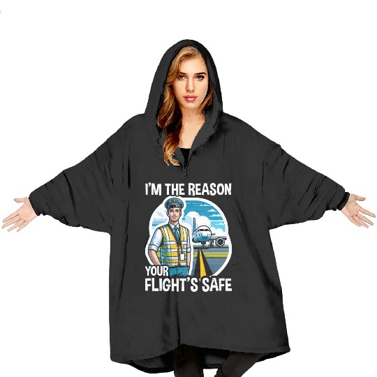 Airport Safety Officer Aviation Airport Jobs Blanket Hoodies