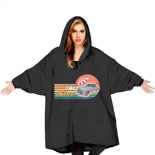 Retro old school style Blanket Hoodies