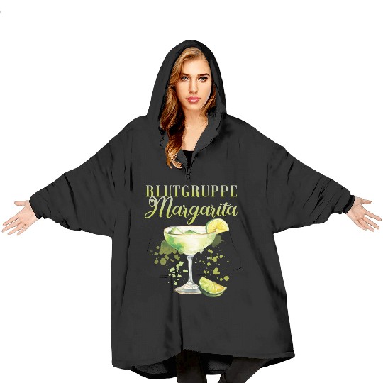 Blutgruppe Margarita Tequila Stag Party Blanket Hoodies