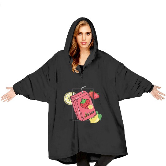 Strawberry Juice Blanket Hoodies