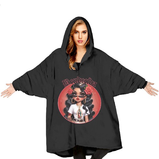 Blessed in Spanish Bendecida Catholic Gift Blanket Hoodies